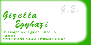 gizella egyhazi business card